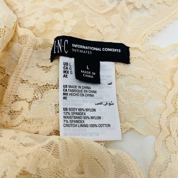 INC International Concepts Women Lot of 2 Large Lace Thong Underwear Panties 764 - Picture 7 of 7